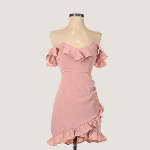 rose pink cocktail dress by hello molly